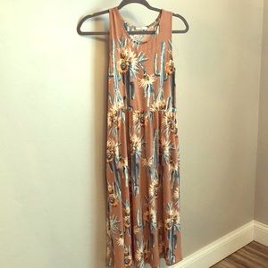 Midi tank dress with pockets/shoes